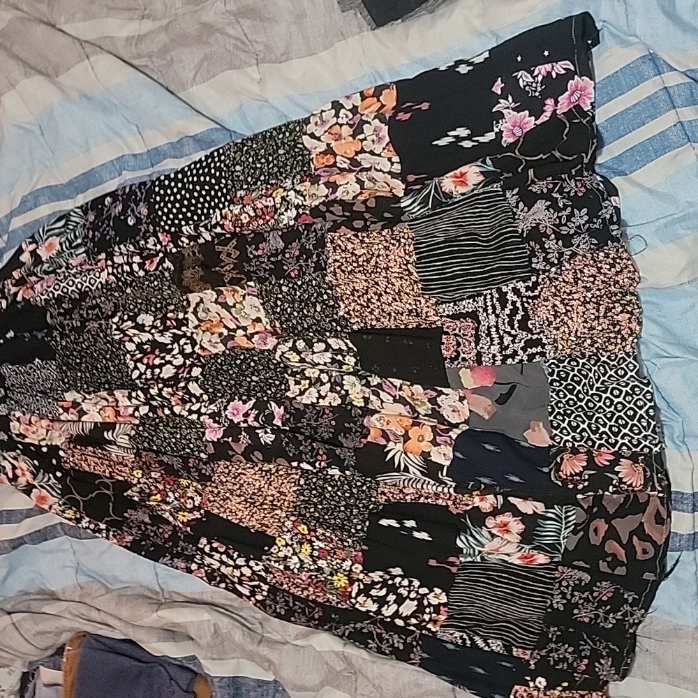 Quilted maxi skirt